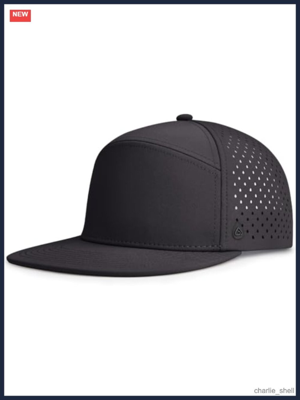 Flat Brim Baseball Cap Adjustable Water-Resistant Breathable Laser Perforated